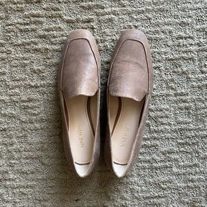 Nine West tan leather/suede loafer style flat - size 8